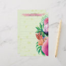 Search for pink flamingo stationery paper Watercolor