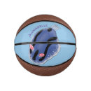 Search for blue basketballs Illustration