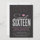Search for pink black and silver glitter invitations Girly