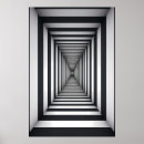 Search for optical illusions posters Black and white