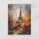 Search for romantic painting postcards Eiffel tower