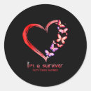 Search for heart disease survivor stickers Red