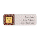 Search for red chevron return address labels White