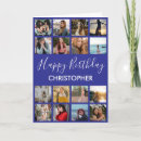 Search for blues man cards Navy blue and white