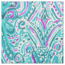 Search for ocean waves fabric Watercolor