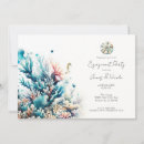Search for coral reef wedding invitations Tropical