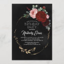 Search for black gold red birthday invitations Modern