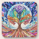 Search for colourful mosaic coasters Tree of life