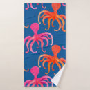 Search for octopus bath towels Illustration