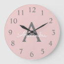 Search for pink and grey clocks Girly