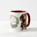 Search for dachshund christmas mugs Cute