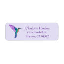 Search for purple lover return address labels Hummingbird