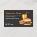 Search for hot dog business cards Hamburger
