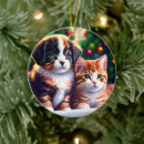 Search for cute cat christmas tree decorations Puppy