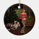 Search for girl and dog christmas tree decorations Snow
