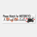 Search for motorcycle bumper stickers Awareness