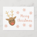Search for pink nose postcards Reindeer