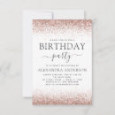 Search for pink white birthday invitations Forty