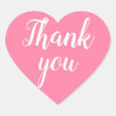 Search for heart shape thank you stickers Pink