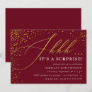 Search for elegant red and gold birthday invitations Stylish