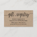 Search for baby registry enclosure cards Script