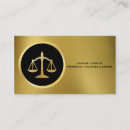 Search for justice business cards Gold
