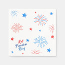 Search for patriotic napkins Fireworks