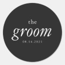 Search for best man wedding stickers Black and white