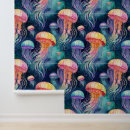 Search for watercolor jellyfish art Under the sea