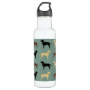 Search for dog pattern water bottles Chocolate lab