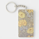 Search for chrysanthemum flowers key rings William morris