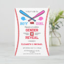 Search for baseball gender reveal invitations Blue or pink