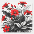 Search for red flower drawing stickers Nature