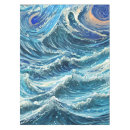 Search for ocean waves tablecloths Blue