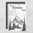 Search for our adventure begins invitations Simple