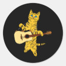 Search for cat playing guitar stickers Musician