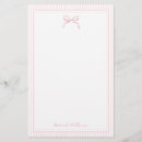 Search for pink stationery paper Bow