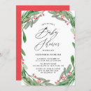 Search for winter greenery baby shower invitations Watercolor