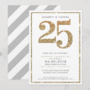 Search for twenty fifth birthday invitations Typography