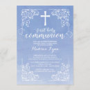 Search for modern first communion invitations Blue