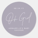 Search for lilac baby shower stickers Purple