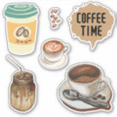 Search for kawaii coffee stickers Cartoon
