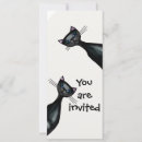 Search for black and white cat invitations Cute