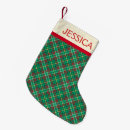 Search for green plaid christmas stockings Retro