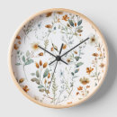 Search for botanical flower art clocks Boho
