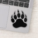 Search for bear paw prints stickers Woof