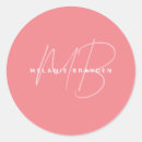 Search for girly monogram stickers Elegant