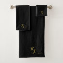 Search for black bath towels Initials