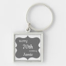 Search for 70 birthday key rings Seventy