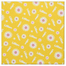 Search for yellow daisy fabric White